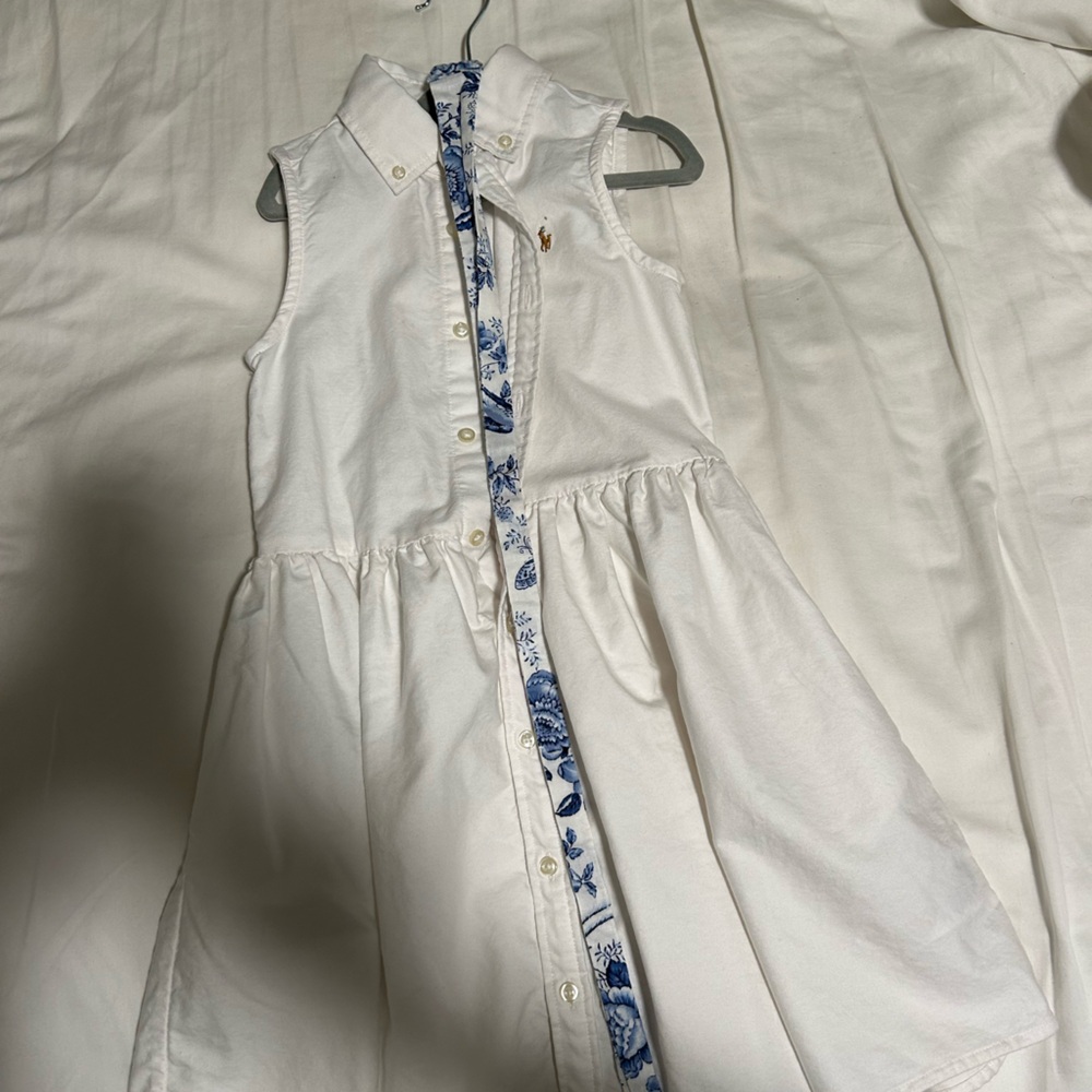 White button down dress with collar